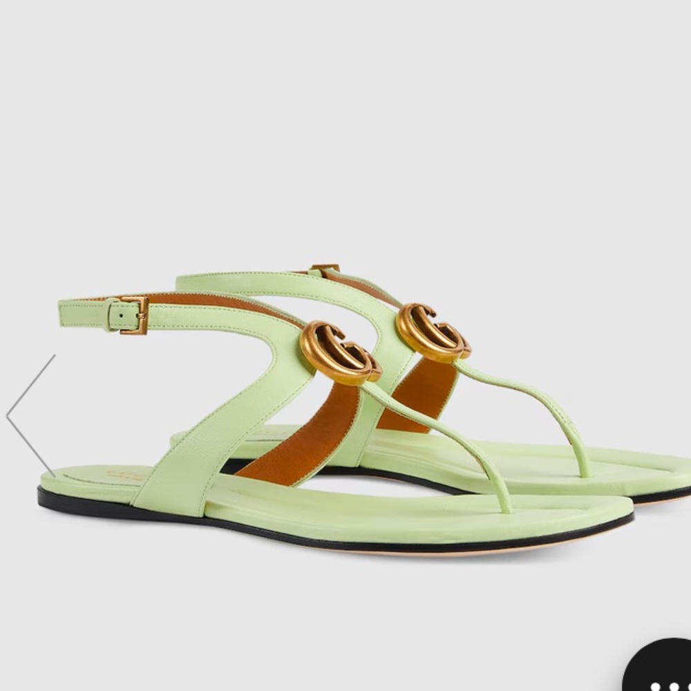Gucci - WOMEN'S THONG SANDAL WITH DOUBLE G. Sz 38